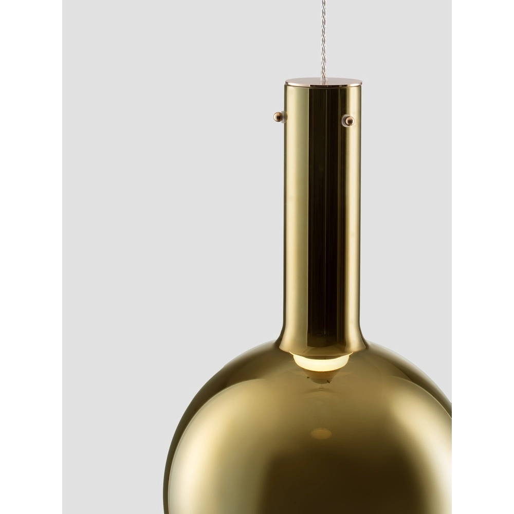 Suspension Nostos verre doré Ø 30cm Lyora 5212017484178