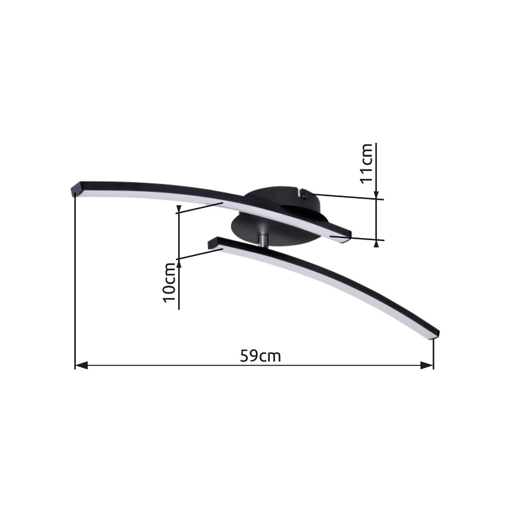 Lampe de plafond Tansy I Noir de conception Globo 9007371413591
