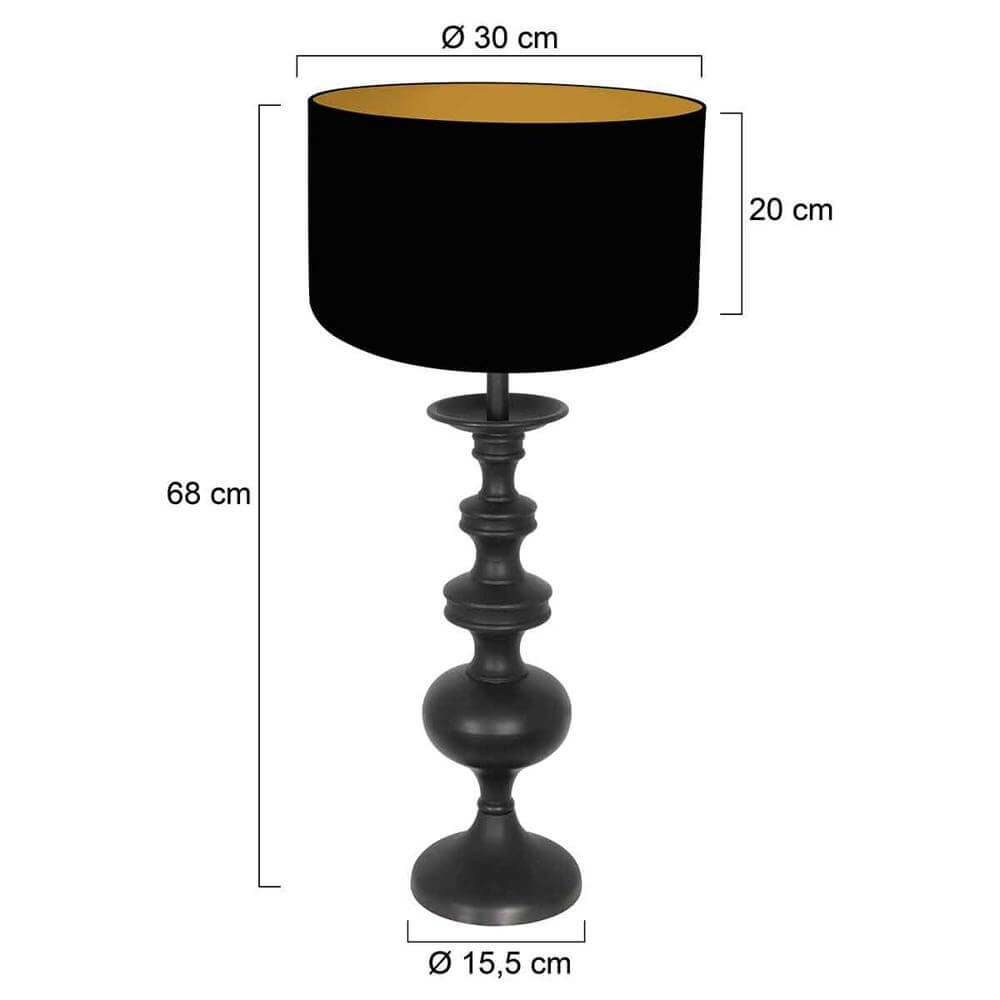 Lampe de table noire Lyons Steinhauer 8712746175318