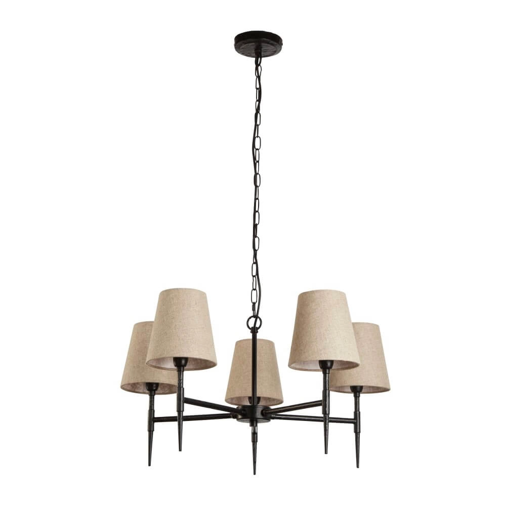 Lampe suspendue 5 lumières Gothic noir
