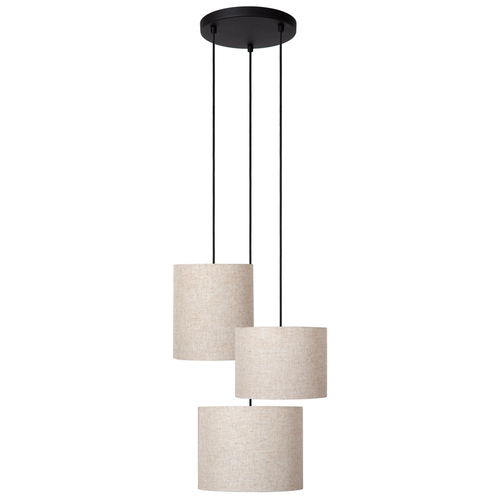 Lampe pendante à 3 lampes Maya Crème