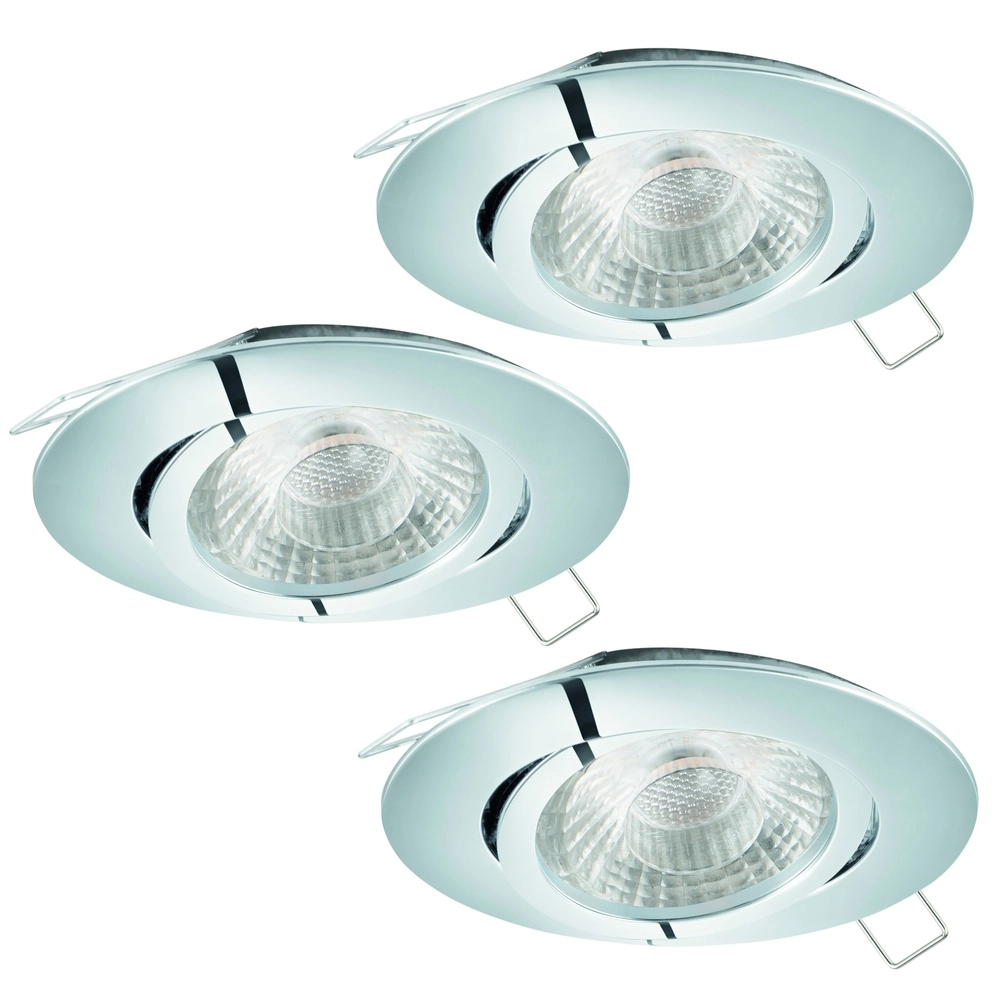 Ensemble de 3 projecteurs encastrés Tedo 1 Chrome