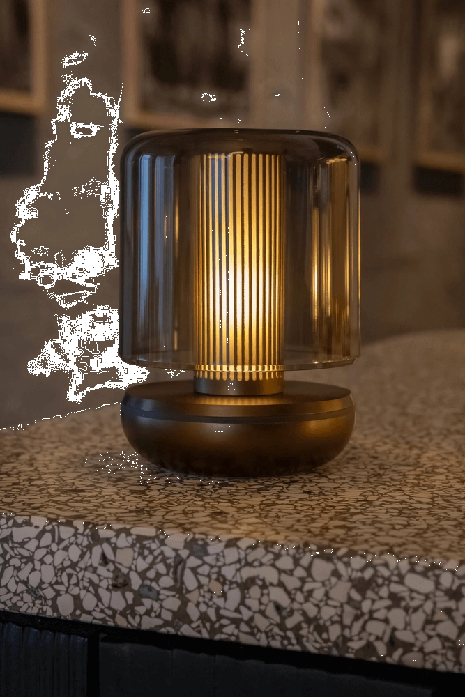 Lampe de table rechargeable Firefly or fumé Humble 6097522865846