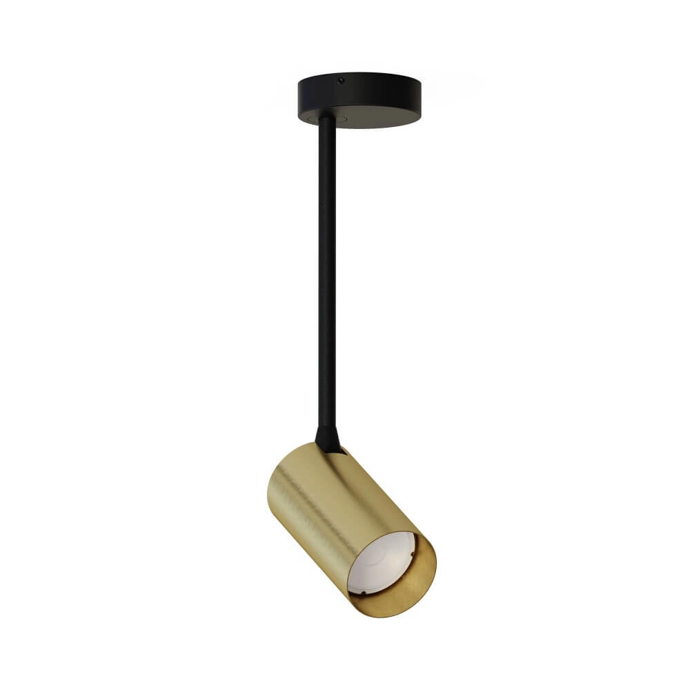 Spot de plafond doré Mono Long inclinable