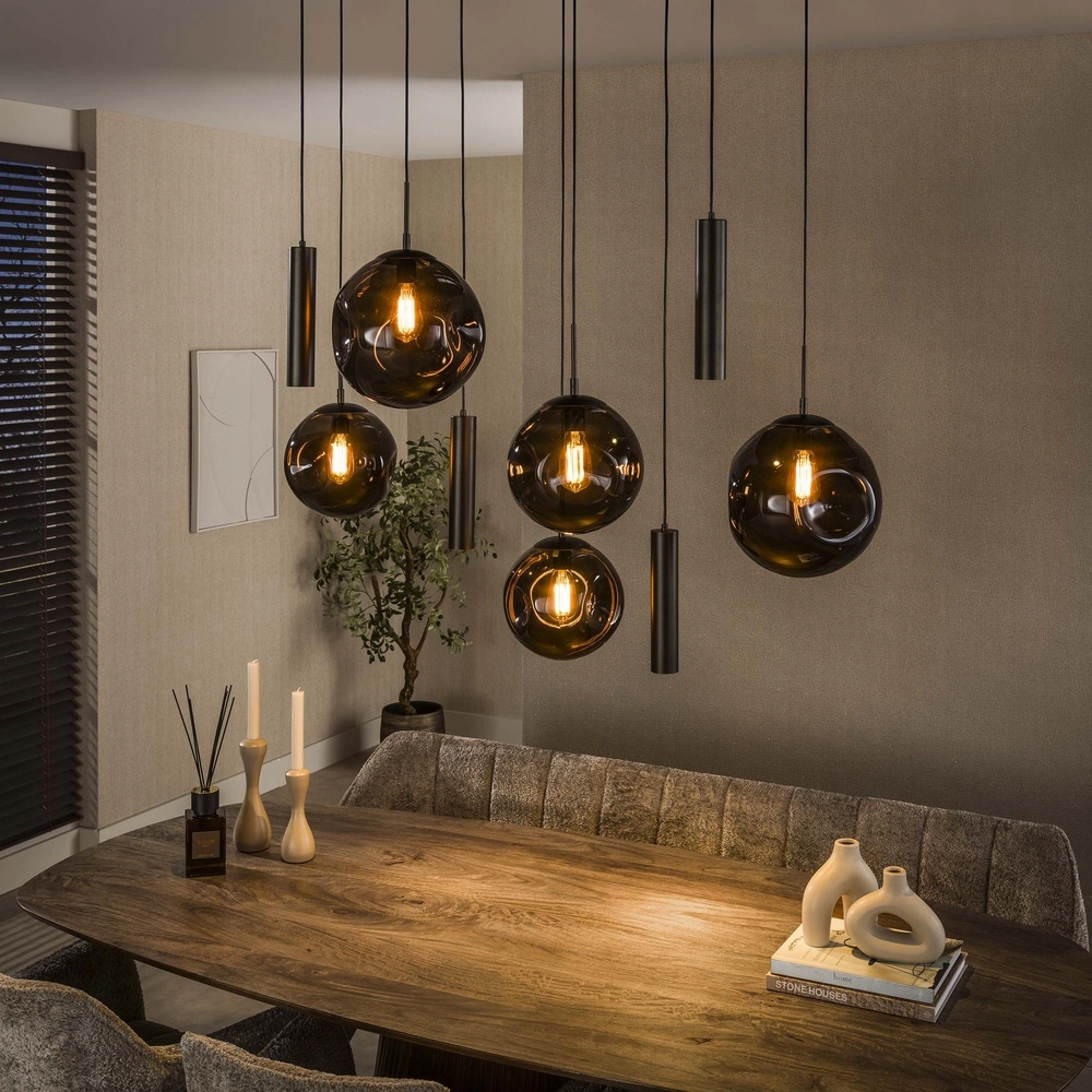 Lampe pendante de table à manger Stellar 5x E27 + 4x GU10
