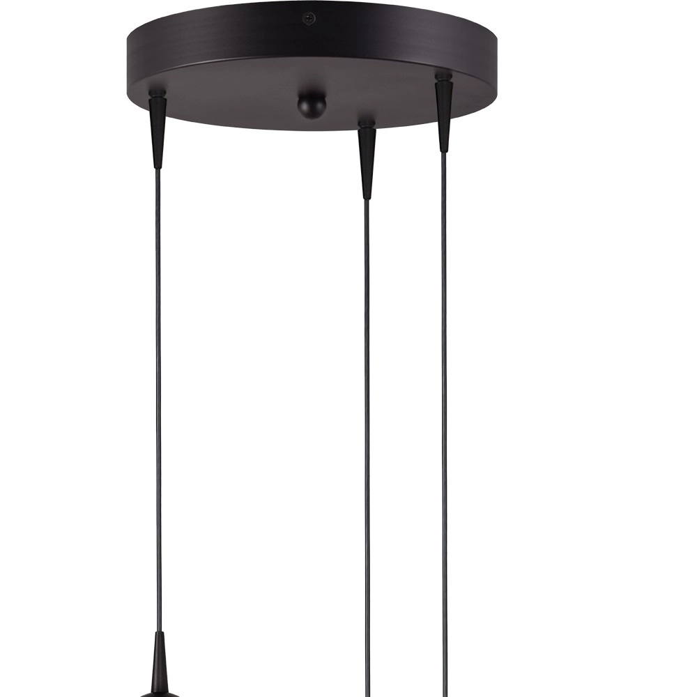 Lampe pendante à 3 lampes Talana noir Ø 17cm DTW Masterlight 8718121352183