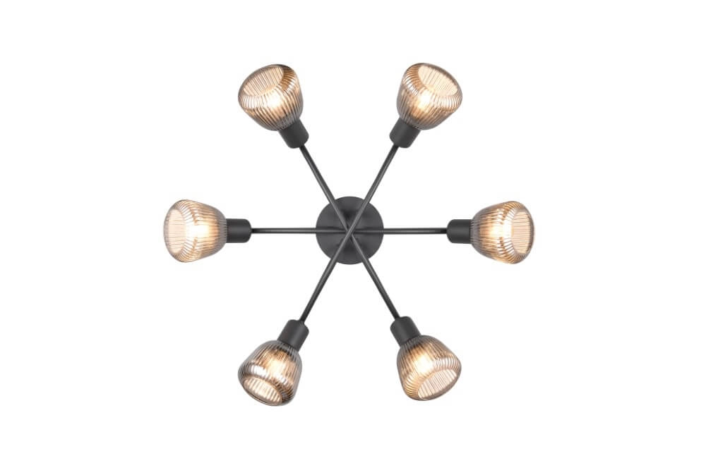 Plafonnier Tarifa avec verre strié Trio 4017807615869