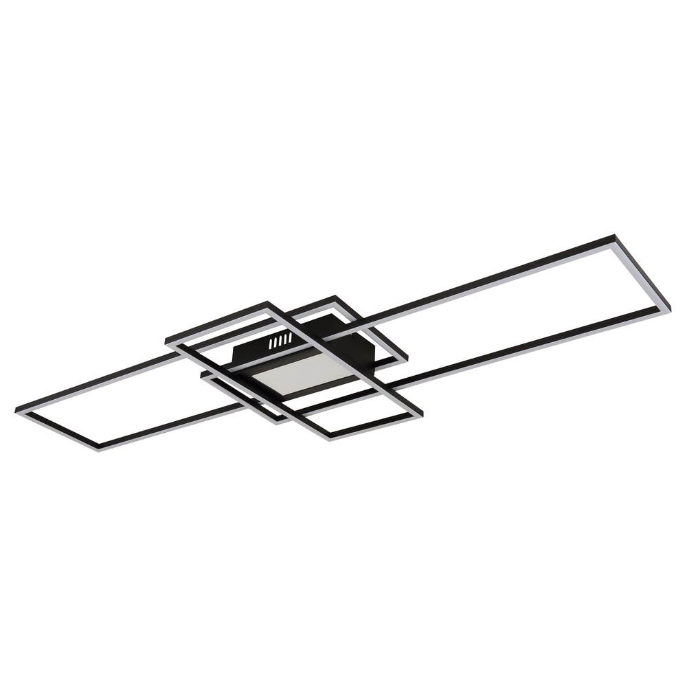 Lampe de plafond moderne Saunders Rectangle noir110cm Globo 9007371481354
