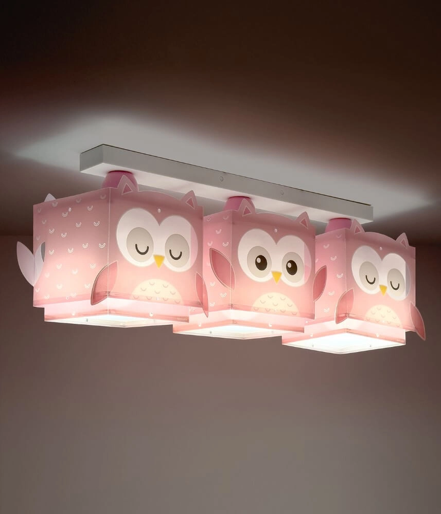 Plafonnier chambre d'enfant Pink Owl Dalber 8420406644837