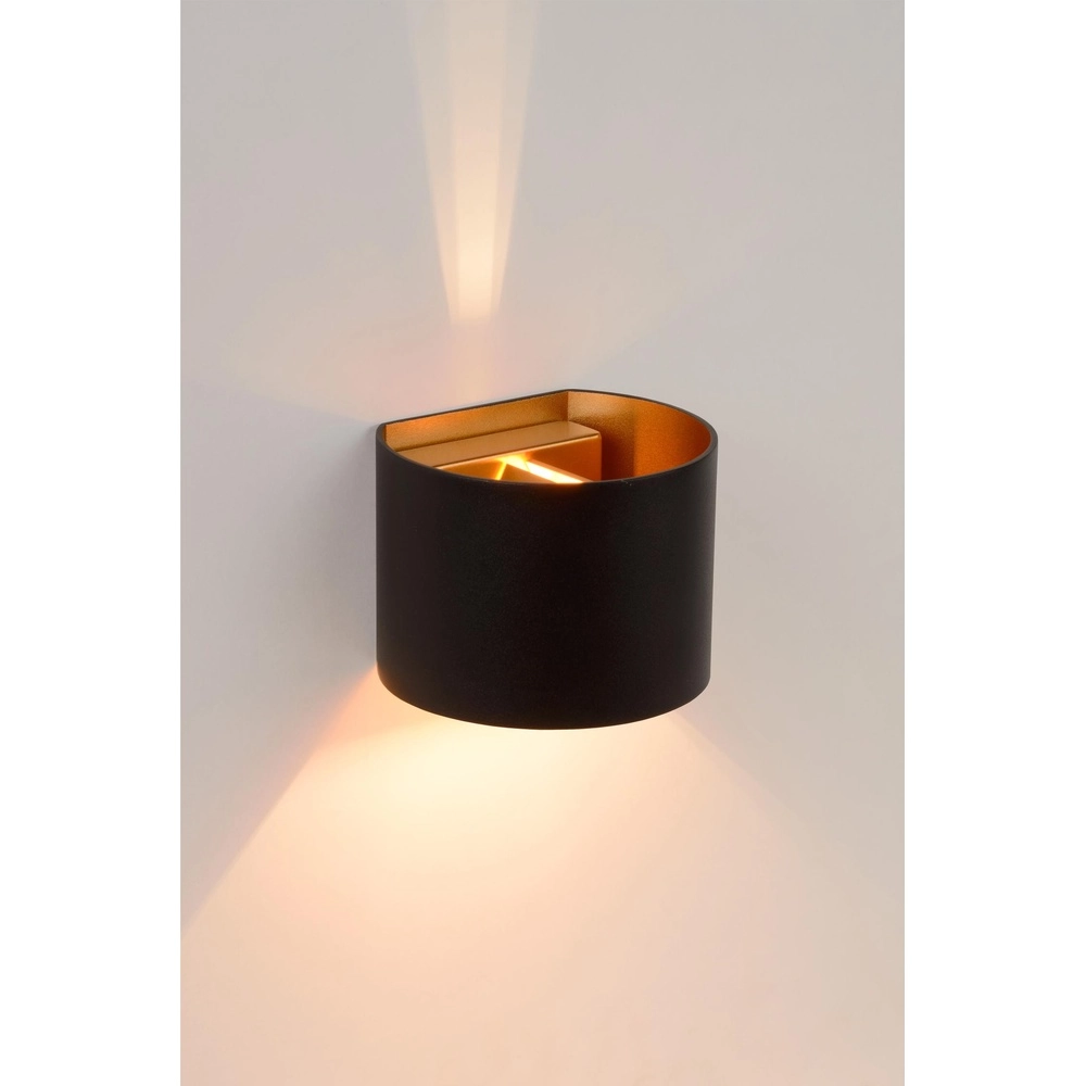 Tache de mur arrondi Xio 2700K noir Lucide 5411212092007