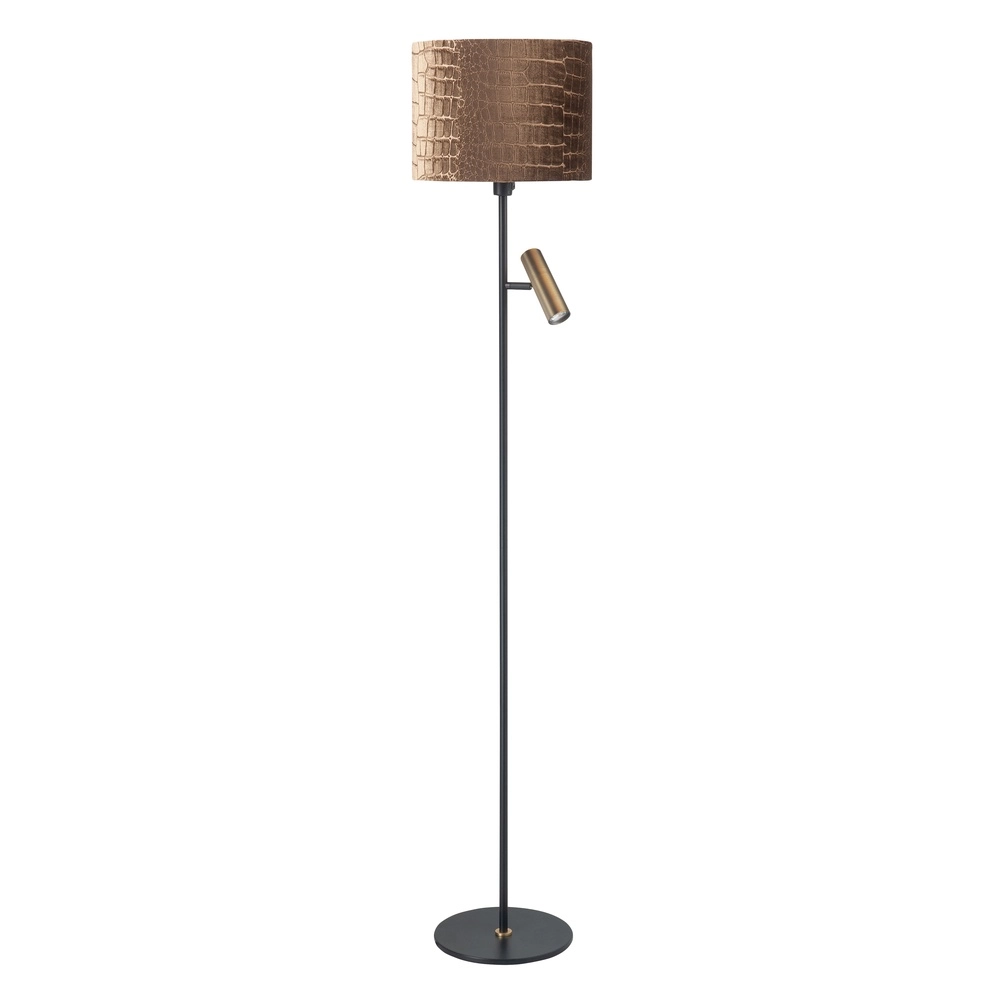 Lampadaire Country Trend noir avec bronze cuivré