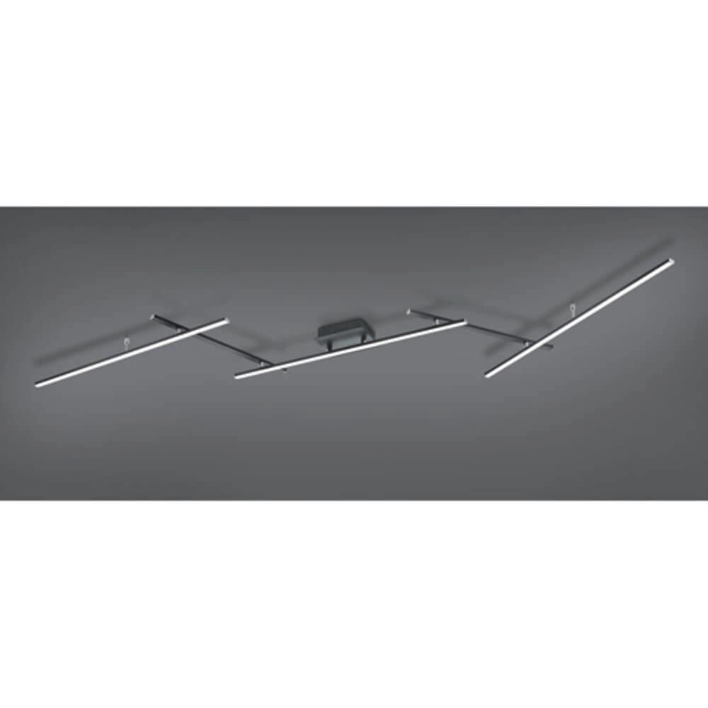 Plafonnier Arvin 4 bandes noires Trio 4017807504040