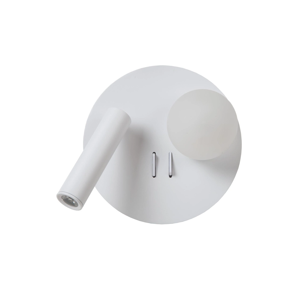 Lampe de chevet conçue Matiz blanc avec point de charge USB