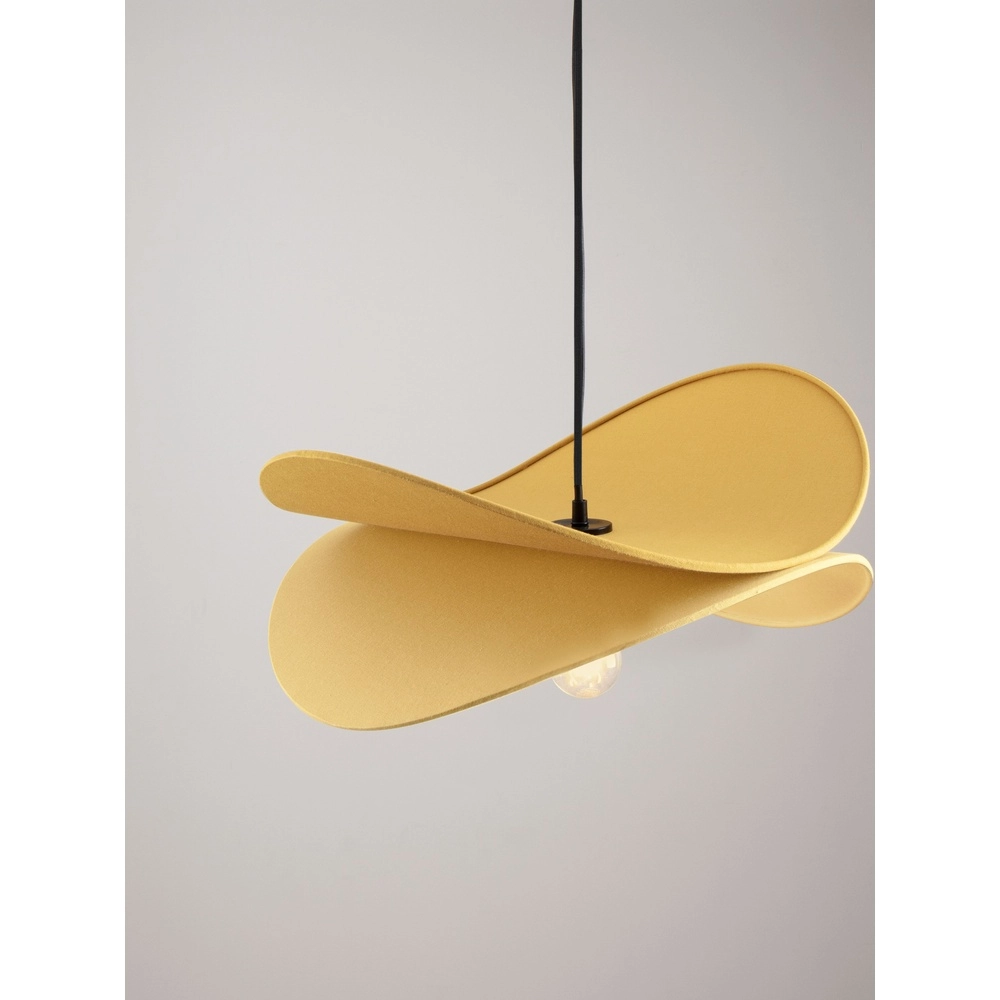 Lampe pendante moderne Luve noir avec jaune Lyora 5212017493705