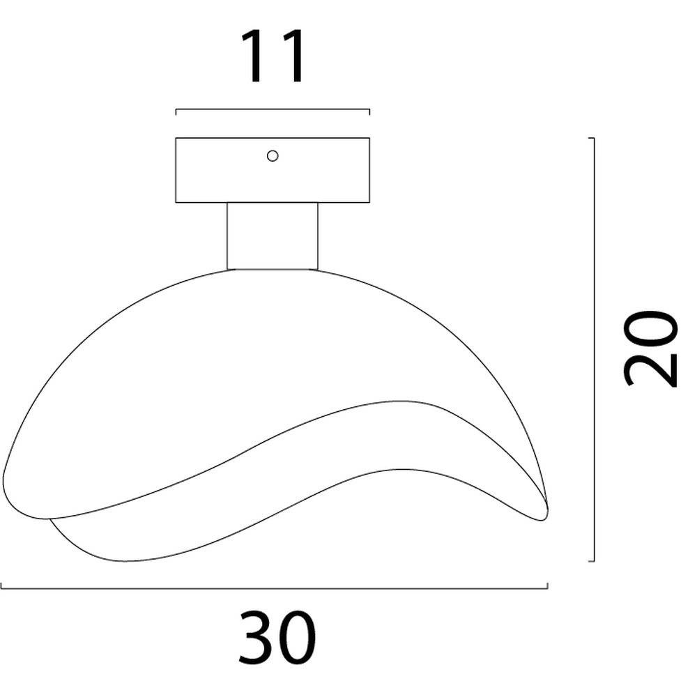 Lampe de plafond à design Volta Ø 30 cm - ondulé - sable Masterlight 8718121393391