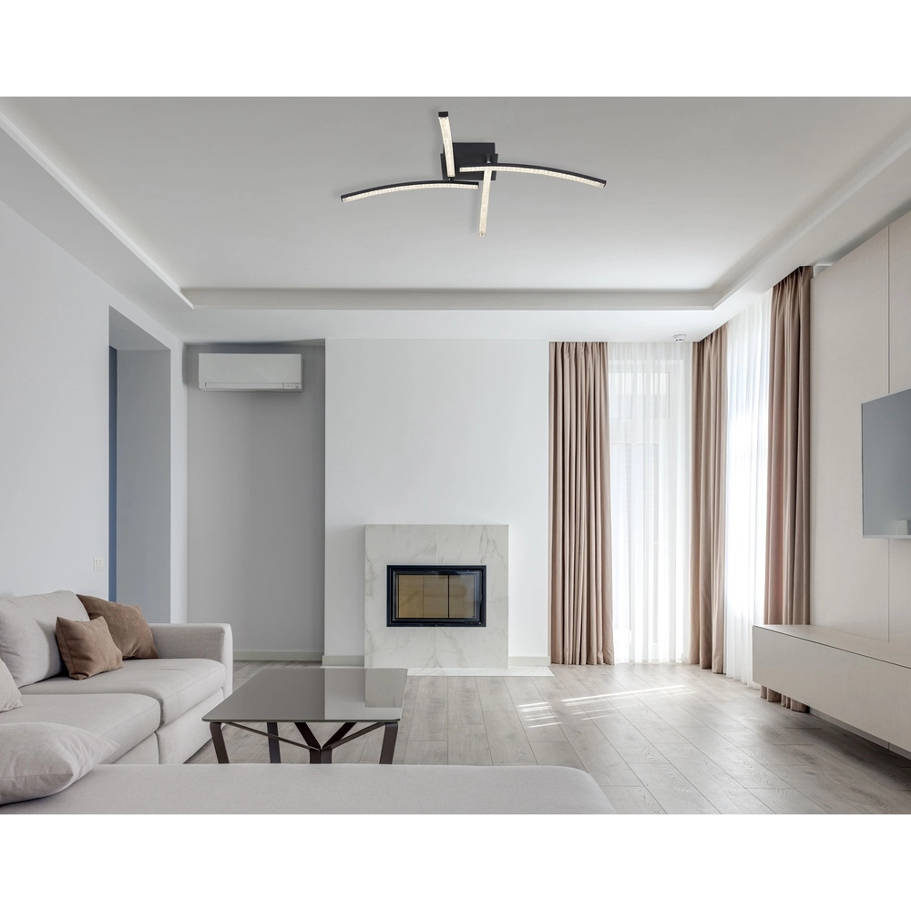 Lampe de plafond à design Jules Noir Globo 9007371421602