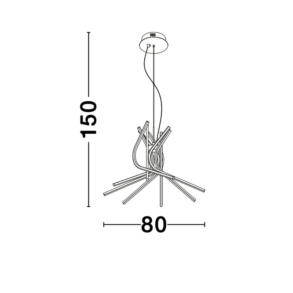 Suspension design Narvi M noir Ø 80cm Lyora 5212017424198
