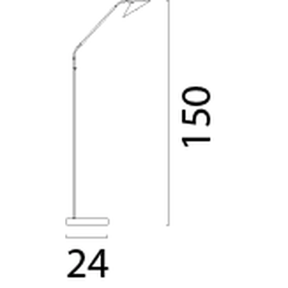 Lampe de lecture au sol Ceppo nickel Masterlight 8718121347998