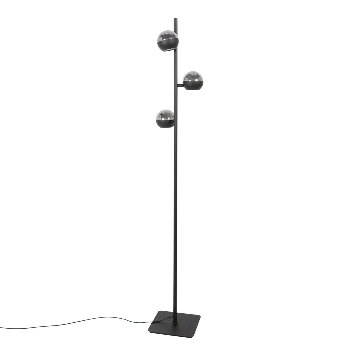 Lampe sur pied à LED Belluno 3-Noir clair - verre Steinhauer 8712746183986