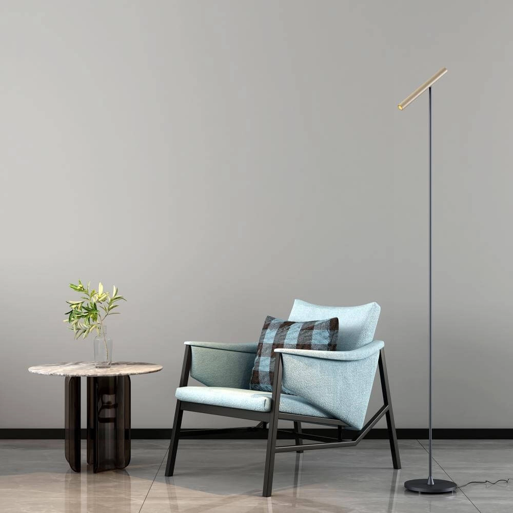 Lampadaire design Kansas Noir avec champagne Artdelight 8720701102521