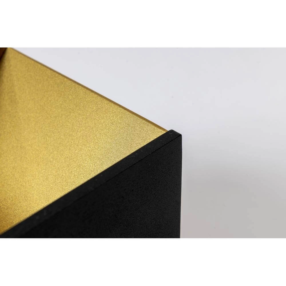 Applique murale carrée Fulda noir avec or Artdelight 8719831736324