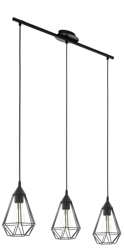 Lampe à suspension Tarbes 3 lumières noir Lampe à suspension Tarbes 3 lumières noir