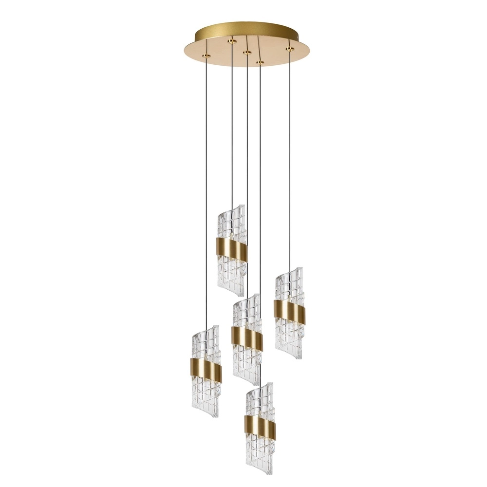 Lampe pendante de conception Kligande Rond or 5 lumières