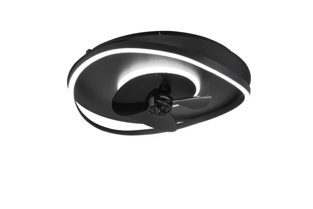 Ventilateur de plafond LED noir Sortland Trio 4017807606027