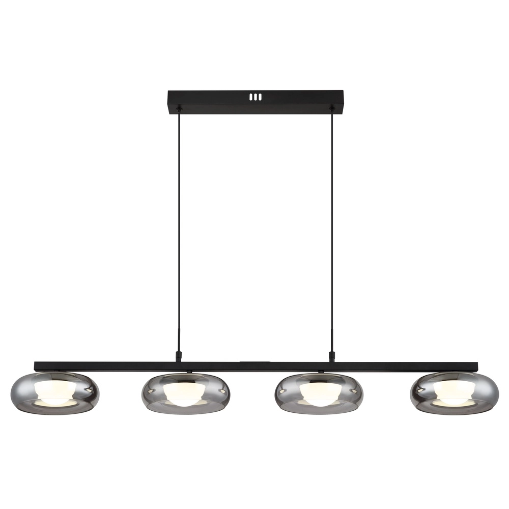 Lampe pendante de conception Carlene Noir à 4 lumières Globo 9007371569182