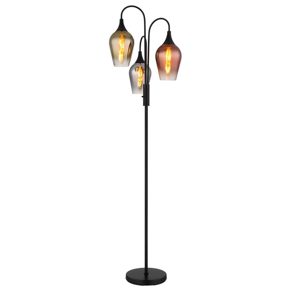 Lampadaire Lavus Verre coloré 3 lumières Lampadaire Lavus Verre coloré 3 lumières