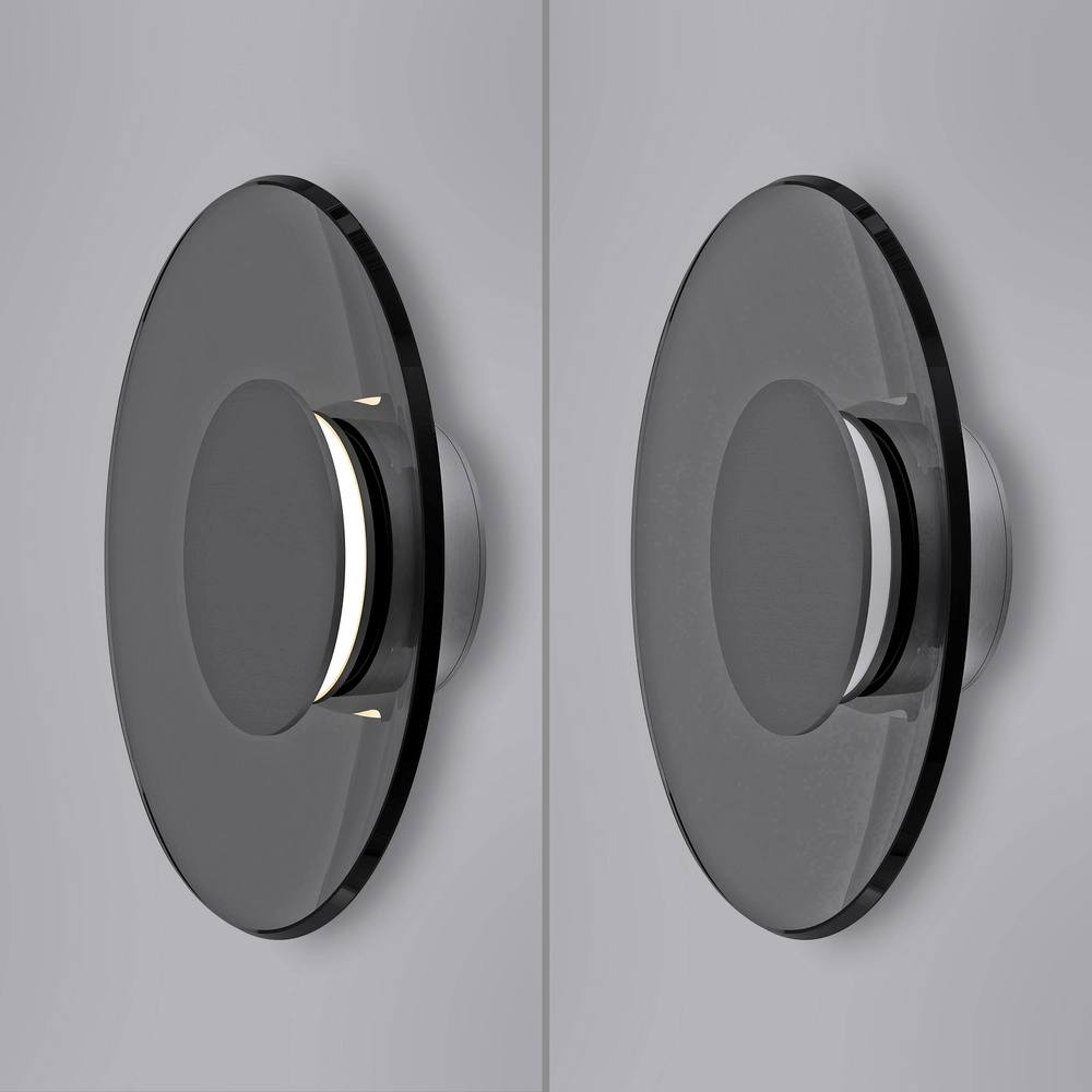 Lampe murale Pure Moon Ø 32cm - platine avec verre fumé Paul Neuhaus 4012248386354