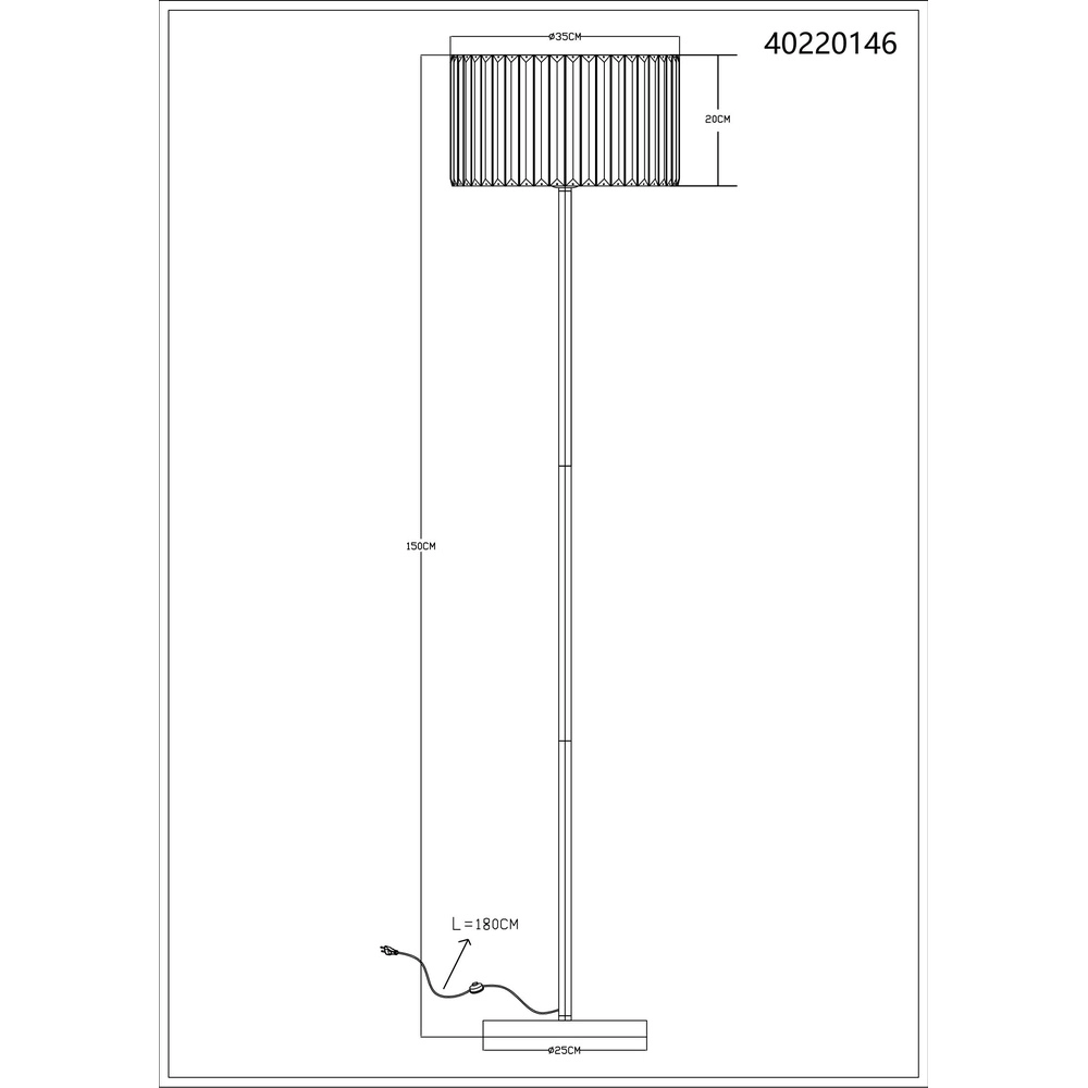 Lampe de pied Run bois Globo 9007371513970