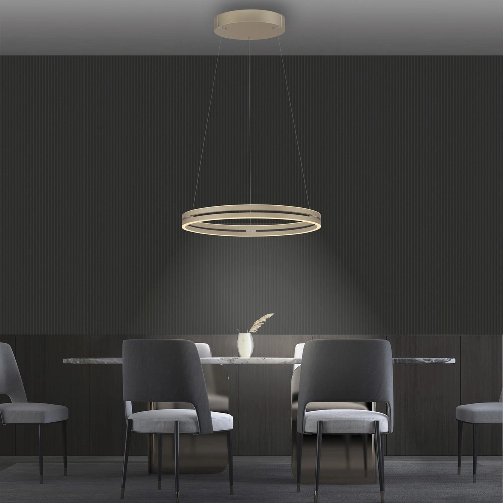 Lampe suspendue de bureau Pure E-Loop bronce - Ø 70 cm Paul Neuhaus 4012248398364