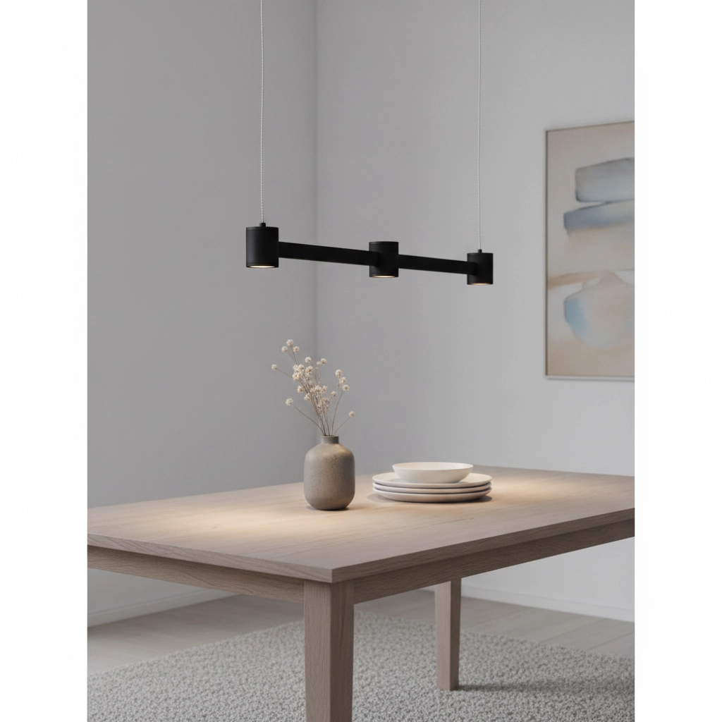 Suspension design Puize 3 lumières noir