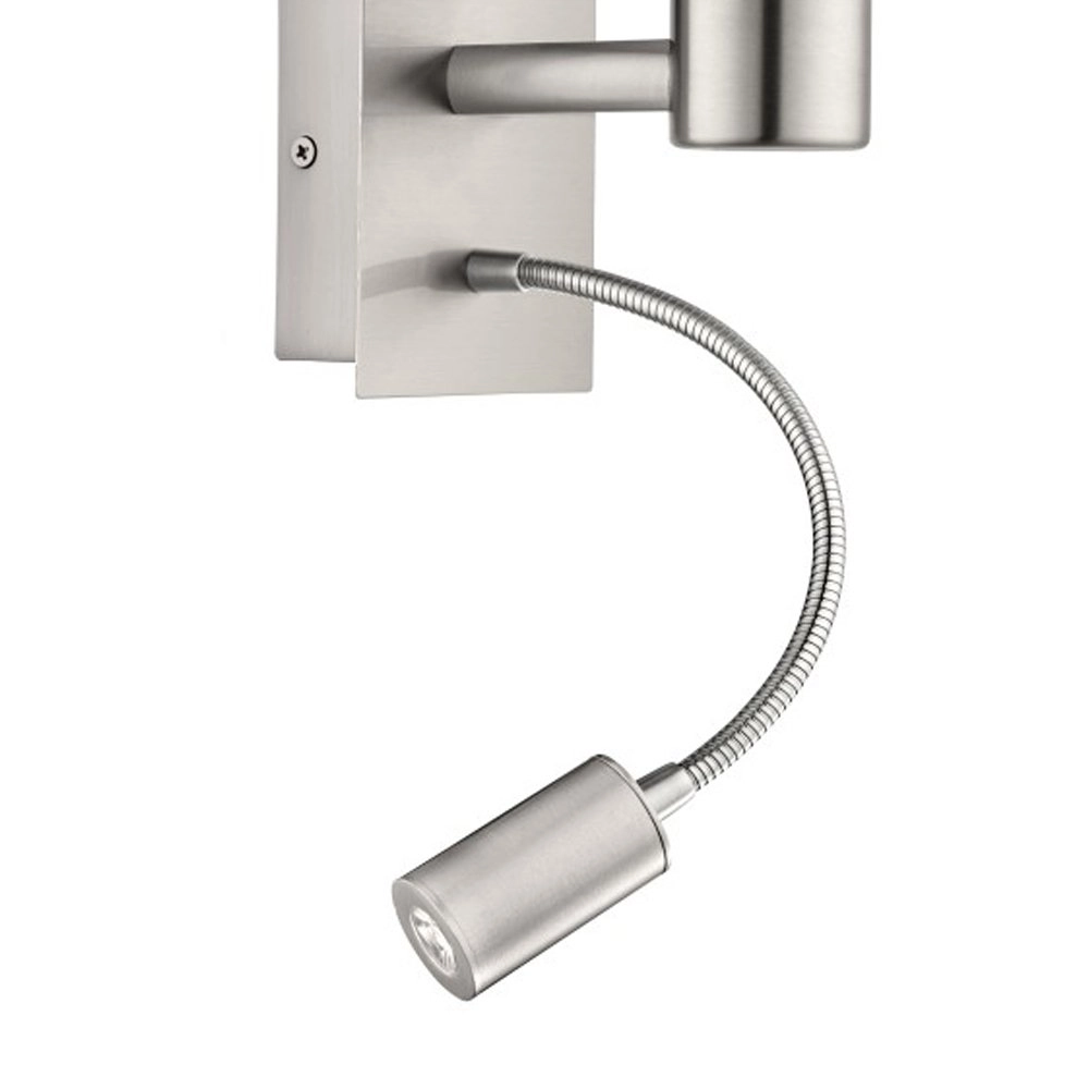 Applique murale Pasteri gris avec lampe de lecture Eglo 9002759964795