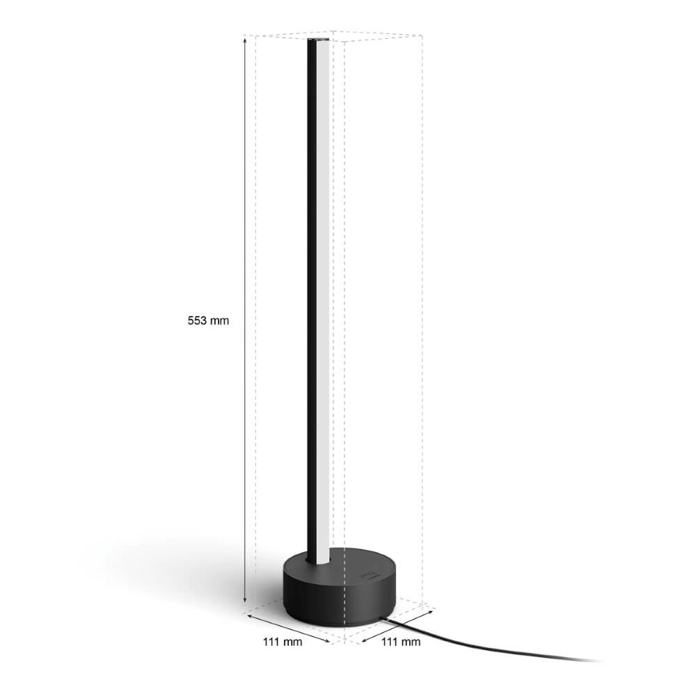 Lampe de table Rétroéclairage Hue Gradient - 12W - White and Color 55 cm noir Philips 8718696176245