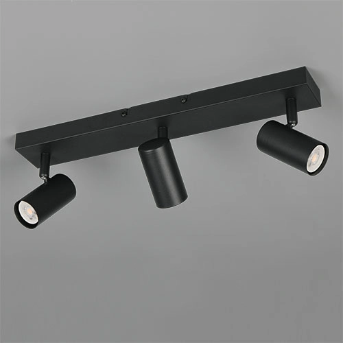 Emplacement monté en surface Taryn Noir à 3 lumières Trio 4017807685596