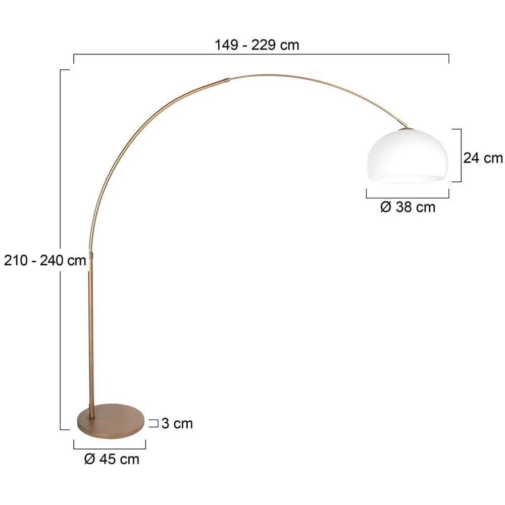 Lampe à arc Sparkled Light bronze avec ampoule capuchon blanc Steinhauer 8712746179828