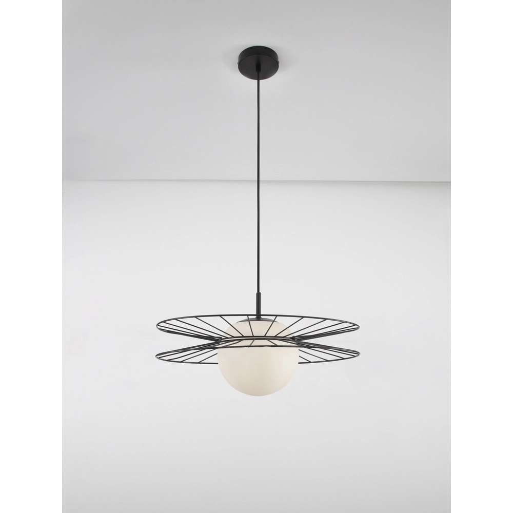 Suspension noire Ellery Ø 45cm