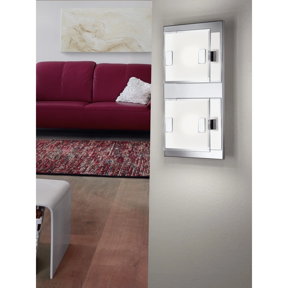 Lampe de plafond moderne Vicaro Chrome à deux lumières Eglo 9002759933128