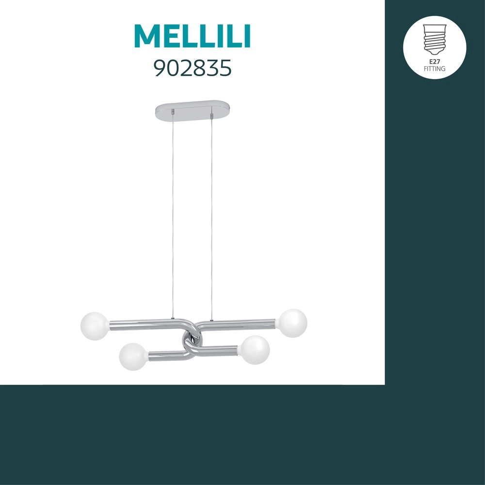 Lampe pendante de conception Mellili Chrome Eglo 9008606406661