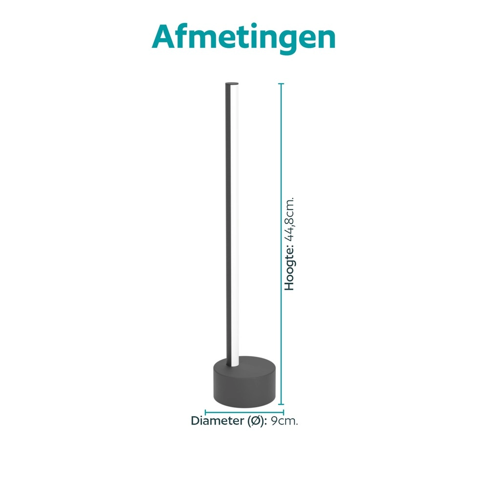Lampe de table intelligente Flatron-Z Noir Eglo 9008606390595