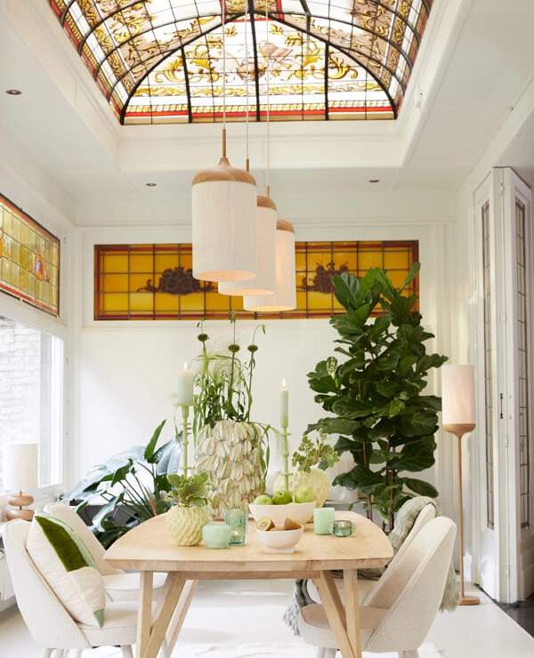 Suspension 3 lumières Dania Impression bois clair Light & Living 8717807710101