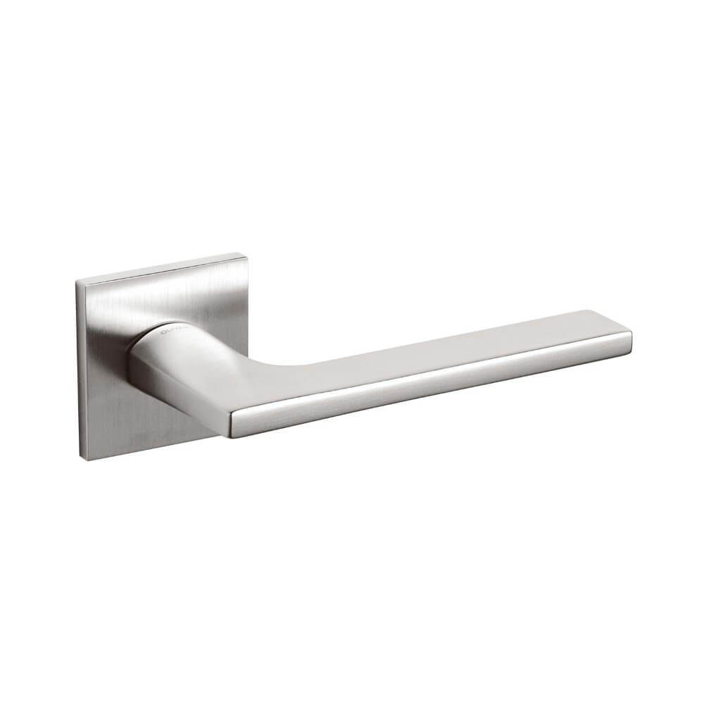 Poignée de porte design Lotus Q acier inoxydable mat