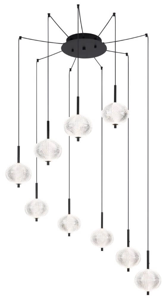 Lampe suspendue unique Ceps 9 lumières