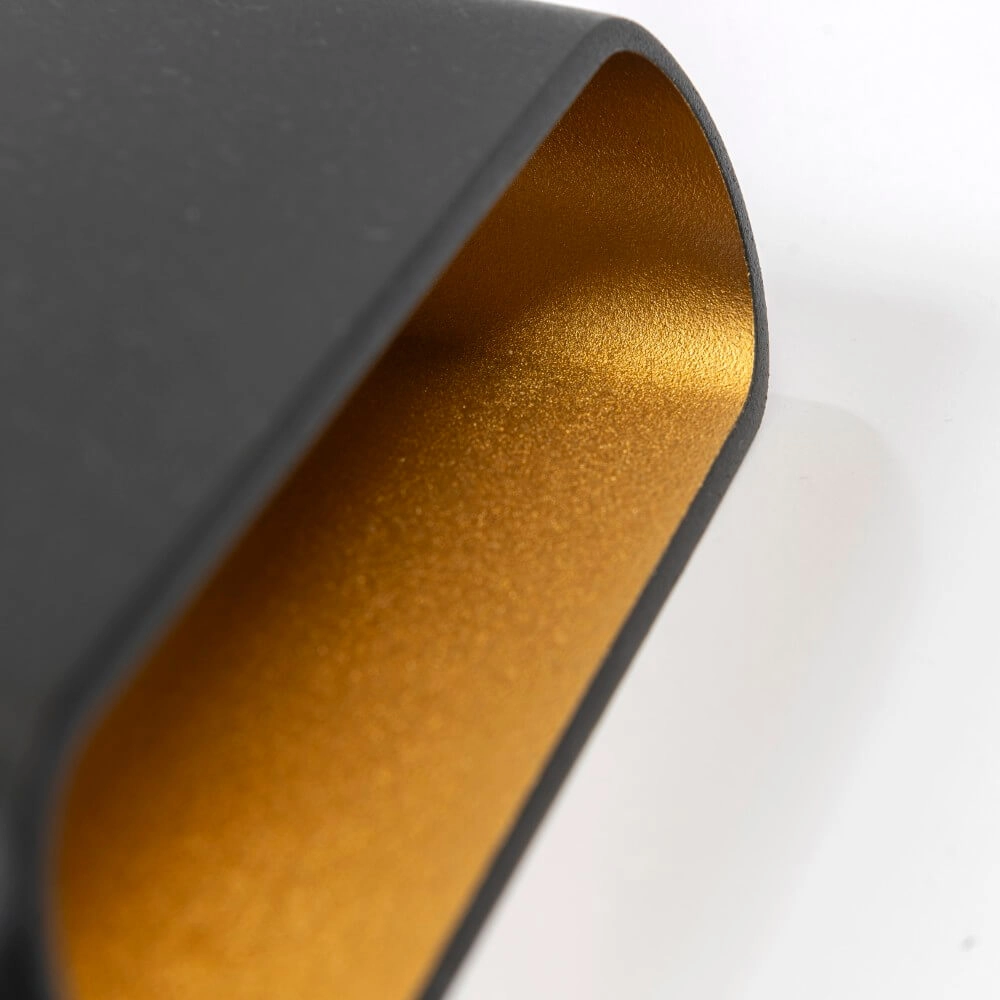 Applique murale Diaz L Noir avec or Artdelight 8720701100299