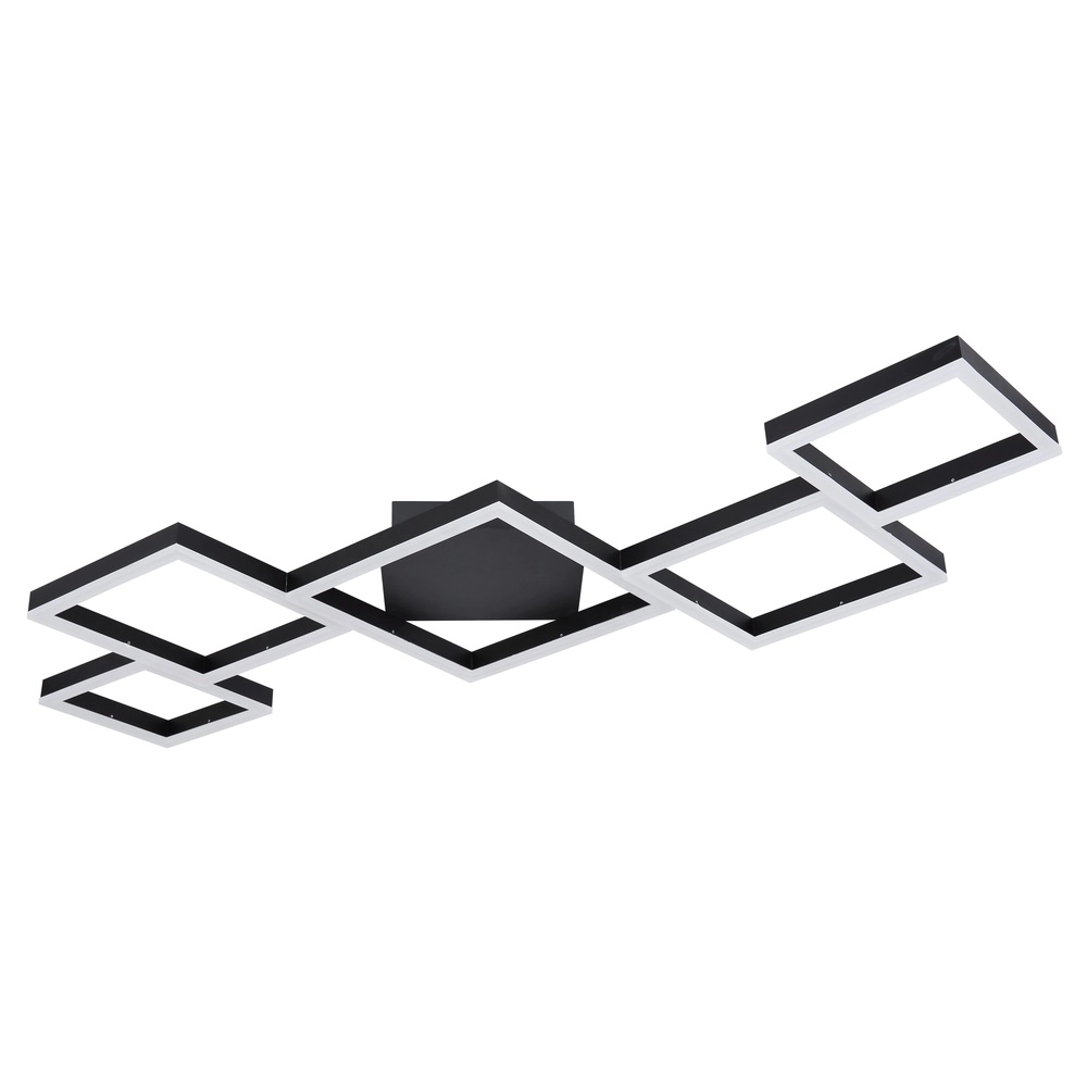 Lampe de plafond moderne Kurio carrés noirs Globo 9007371411788