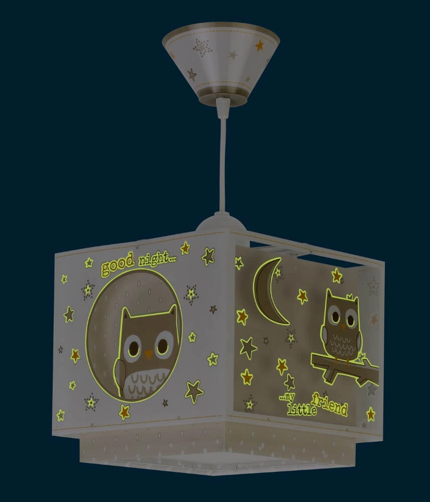 Lampe suspendue Good Night avec un hibou Dalber 8420406633923