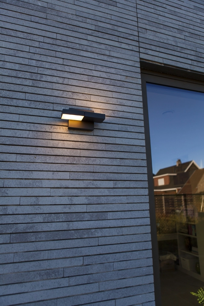 Lampe murale unique Twisto gris Lutec 6939412018157