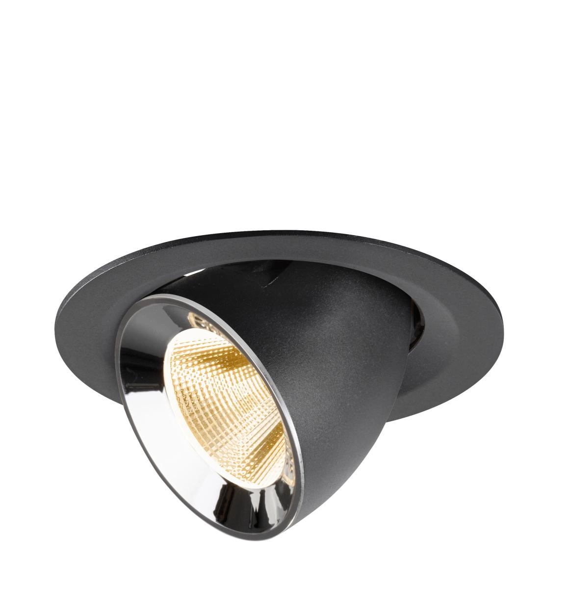 Spot encastré Numinos Gimble M noir/chrome 2700K - 20 deg